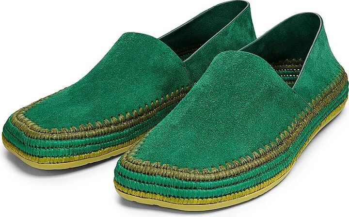 Men's LOEWE x Paula's Ibiza Rio Suede Espadrilles - Green - Size 9 - Image 2