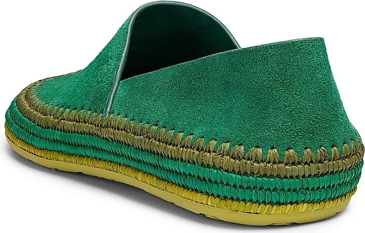Men's LOEWE x Paula's Ibiza Rio Suede Espadrilles - Green - Size 9 - Image 3