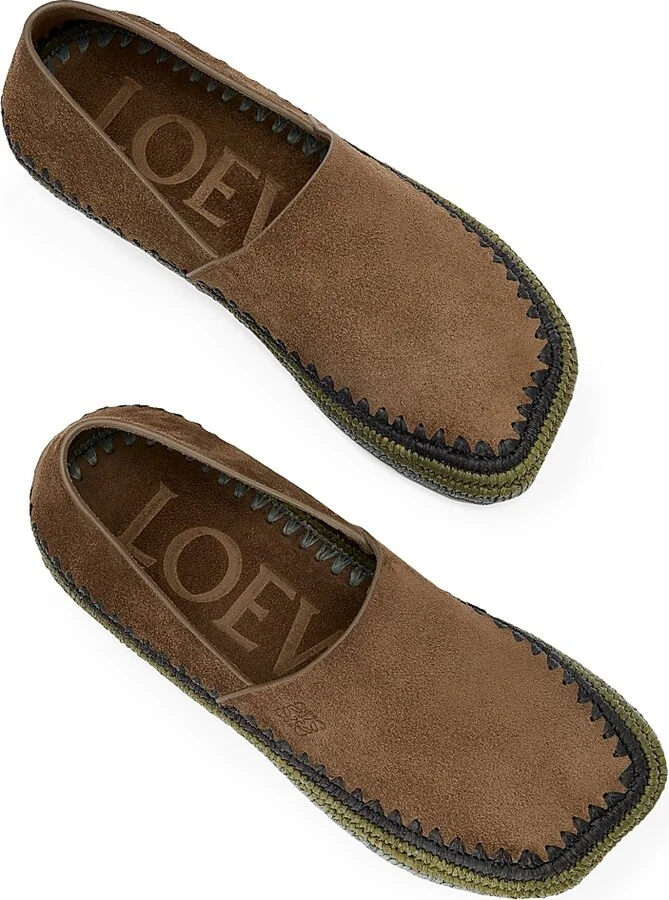 Men's LOEWE x Paula's Ibiza Rio Suede Espadrilles - Green - Size 9 - Image 8