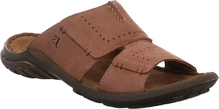 Men's Logan Leather Slide In Nut