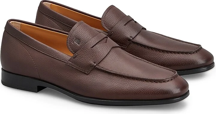 Men's Logo-Detailed Leather Loafers - Castagna - Size 7 - Image 2