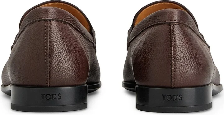 Men's Logo-Detailed Leather Loafers - Castagna - Size 7 - Image 3