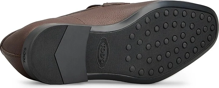 Men's Logo-Detailed Leather Loafers - Castagna - Size 7 - Image 4