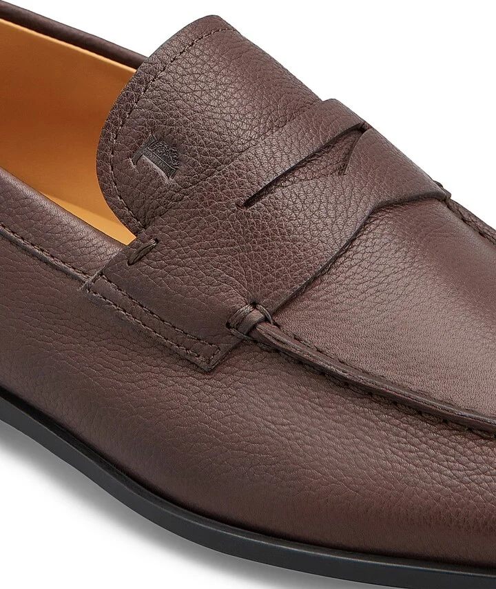 Men's Logo-Detailed Leather Loafers - Castagna - Size 7 - Image 5