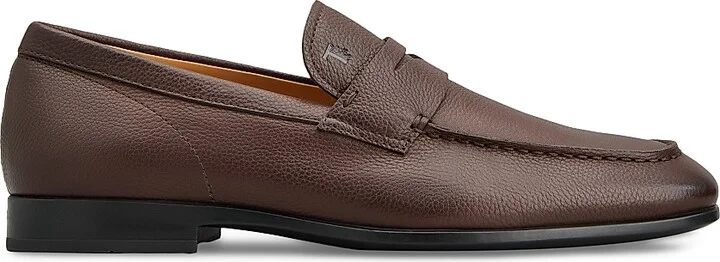 Men's Logo-Detailed Leather Loafers - Castagna - Size 7