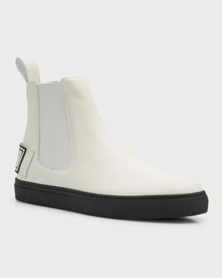 Men's Logo Leather Chelsea Boot - Image 3