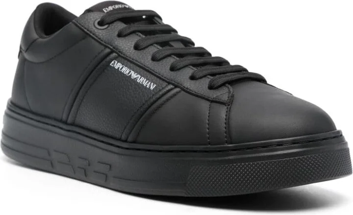 Men's Logo-Print Leather Sneakers - Image 2