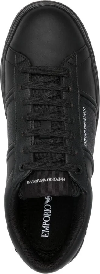 Men's Logo-Print Leather Sneakers - Image 3