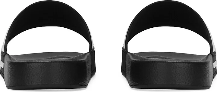 Men's Logo Slide Sandals - Black White - Size 6 - Image 3