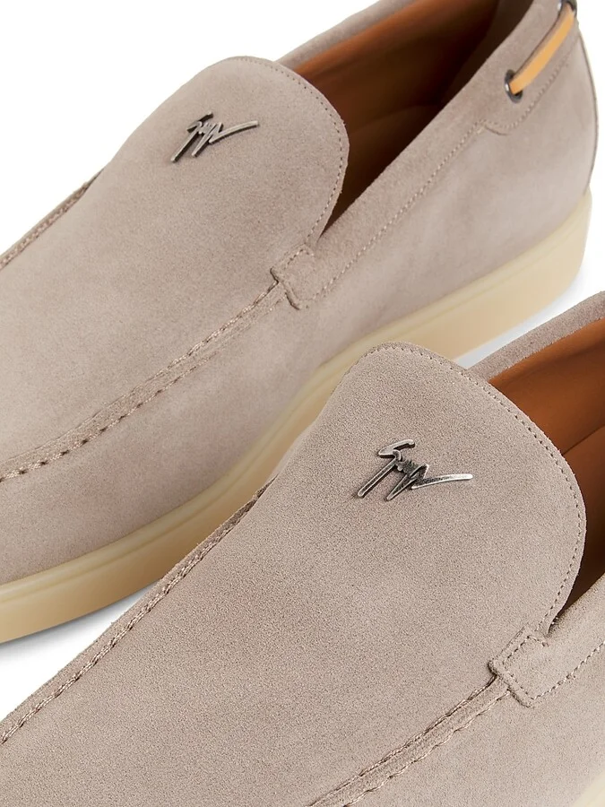 Men's Logo Suede Boat Shoes - Hennei - Size 8 - Image 10
