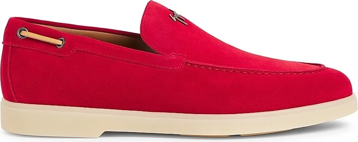 Men's Logo Suede Boat Shoes - Hennei - Size 8