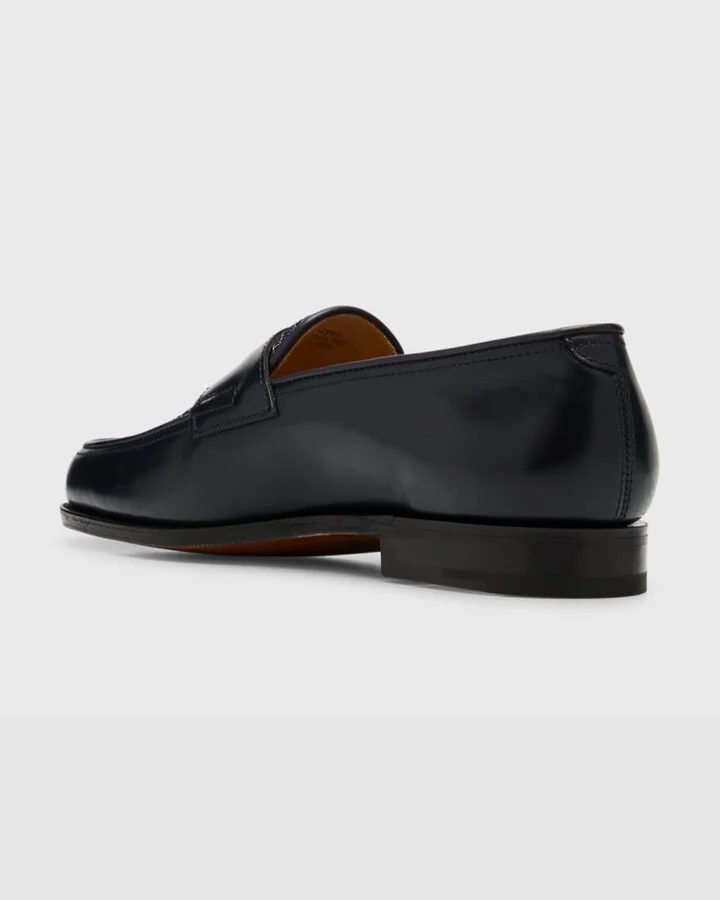 Men's Lopez Denim and Leather Penny Loafers - Image 3