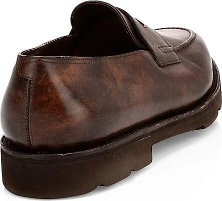 Men's Lopez Leather Loafers - Dark Brown - Size 9.5 - Image 3