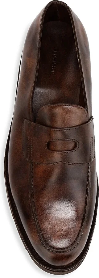 Men's Lopez Leather Loafers - Dark Brown - Size 9.5 - Image 5