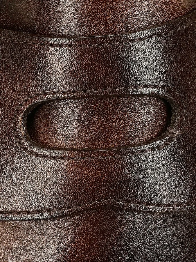 Men's Lopez Leather Loafers - Dark Brown - Size 9.5 - Image 6