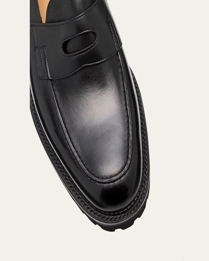 Men's Lopez Leather Penny Loafers - Image 3