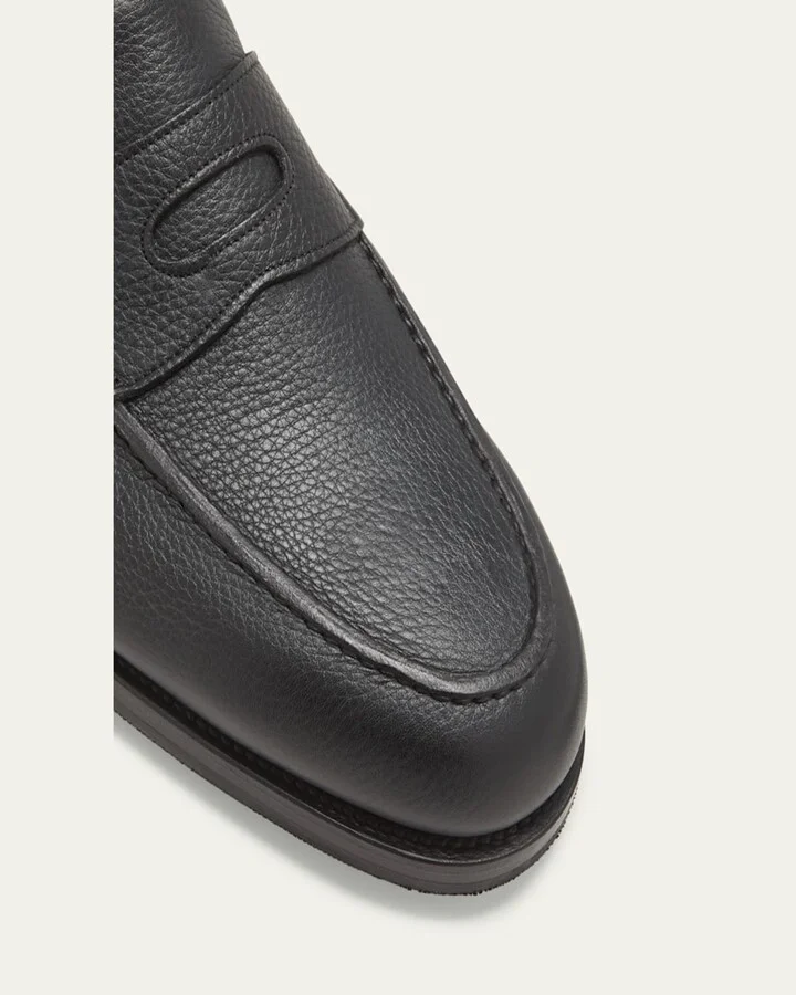Men's Lopez Soft Grained Leather Penny Loafers - Image 2