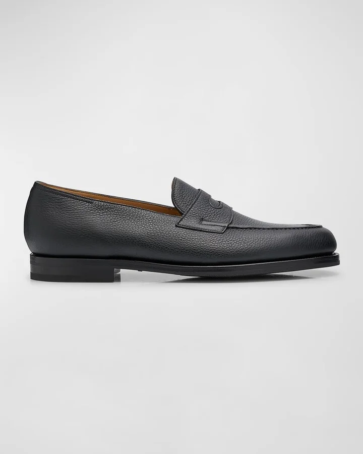 Men's Lopez Soft Grained Leather Penny Loafers