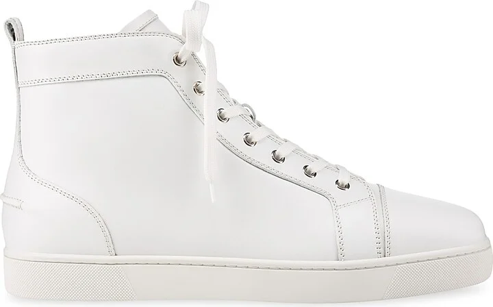 Men's Louis High Top Sneakers - White - Size 6