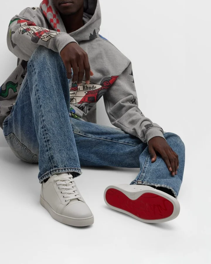 Men's Louis Junior Leather Red Sole Sneakers - Image 5
