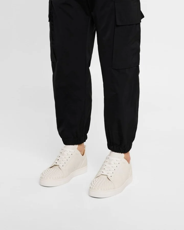 Men's Louis Junior Spikes Leather Low-Top Sneakers - Image 3