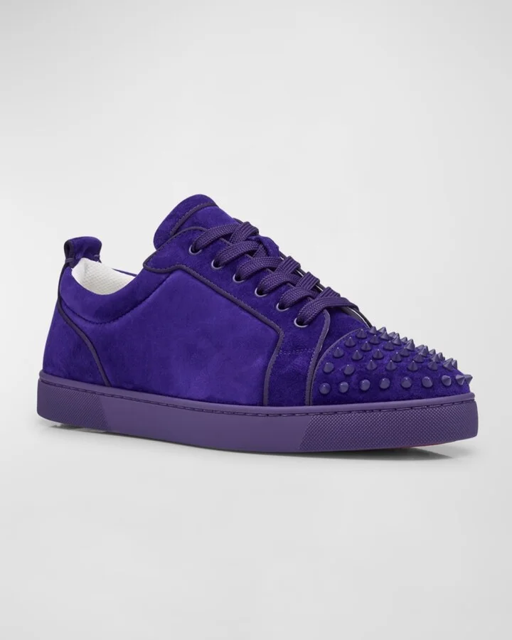 Men's Louis Junior Spikes Low-Top Suede Sneakers - Image 3