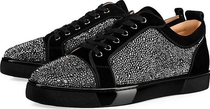 Men's Louis Junior Strass Low-Top Sneakers - Black - Size 7 - Image 2