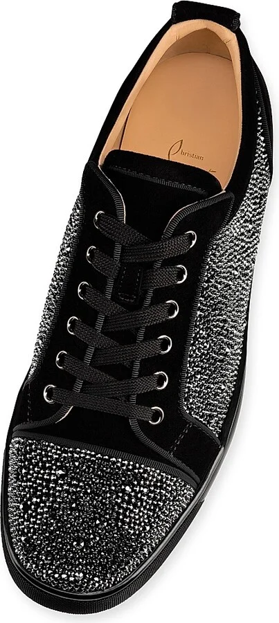 Men's Louis Junior Strass Low-Top Sneakers - Black - Size 7 - Image 4