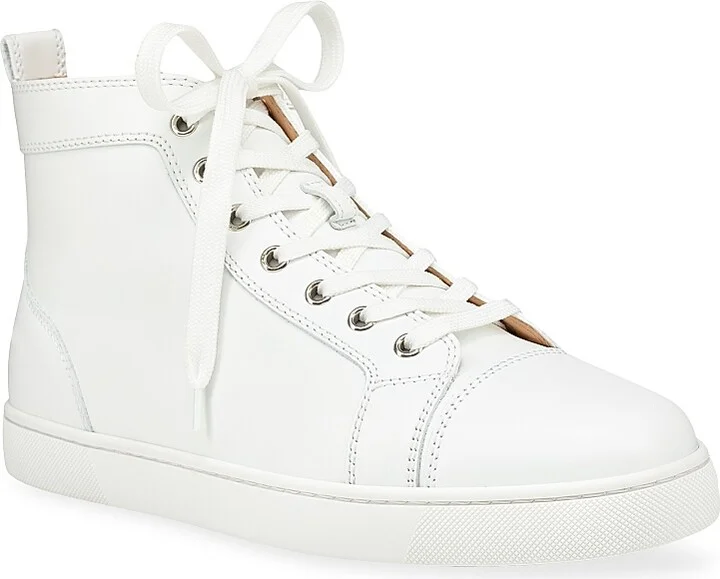 Men's Louis Leather High-Top Sneakers - Black - Size 12 - Image 2