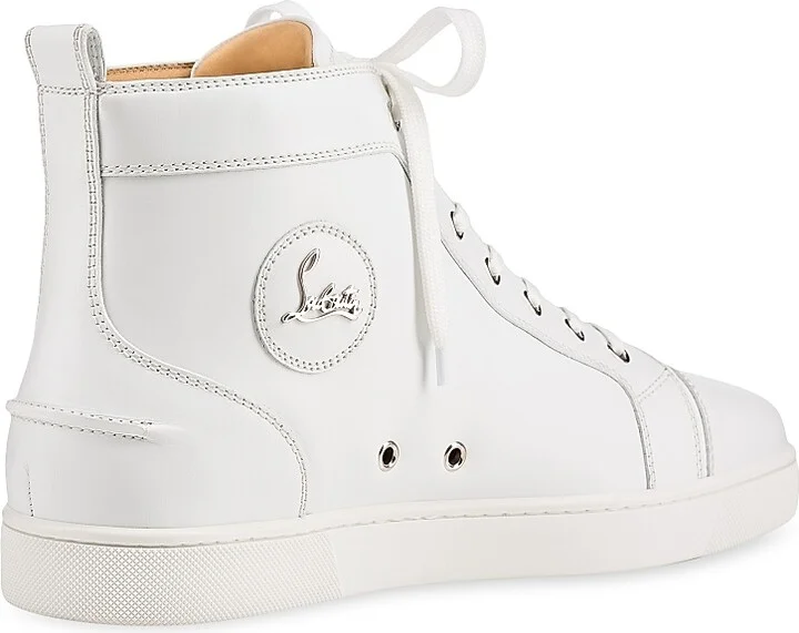 Men's Louis Leather High-Top Sneakers - Black - Size 12 - Image 4