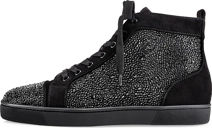 Men's Louis Strass High-Top Sneakers - Black - Size 6 - Image 2