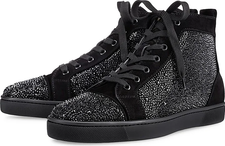 Men's Louis Strass High-Top Sneakers - Black - Size 6 - Image 5