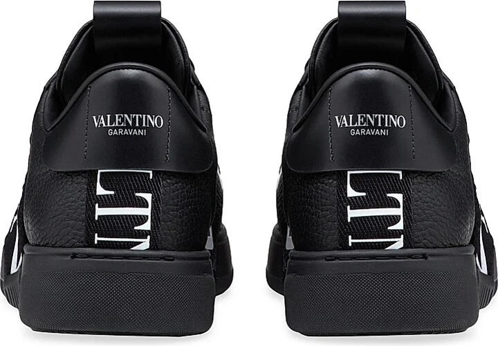 Men's Low-Top Calfskin VL7N Sneakers With Bands - White Black - Size 8 - Image 8