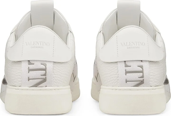 Men's Low-Top Calfskin VL7N Sneakers with Bands - White - Size 12.5 - Image 3