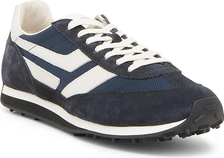 Men's Low-Top Lace-Up Sneakers - Dark Navy Amber - Size 10 - Image 2
