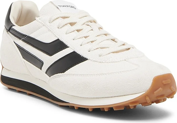 Men's Low-Top Lace-Up Sneakers - Dark Navy Amber - Size 10 - Image 6