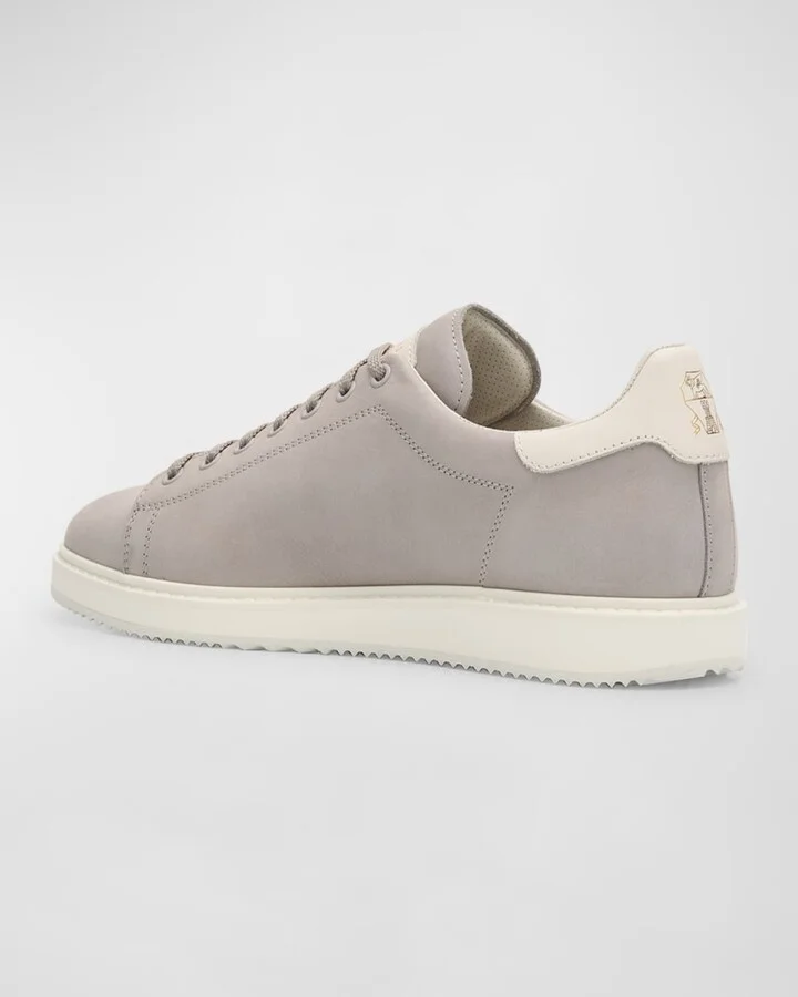 Men's Low-Top Leather Sneakers - Image 2
