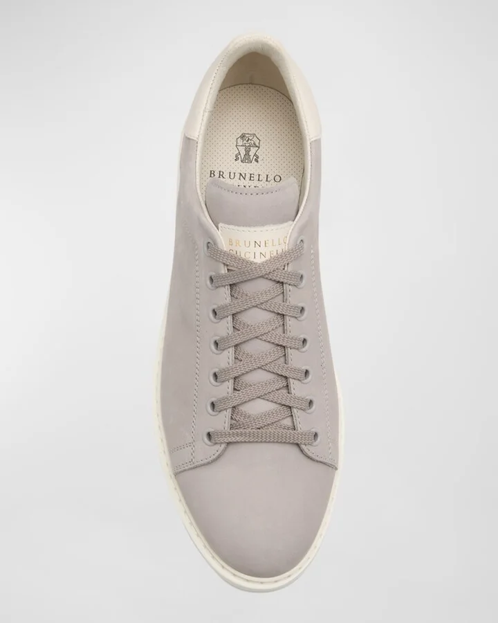 Men's Low-Top Leather Sneakers - Image 3