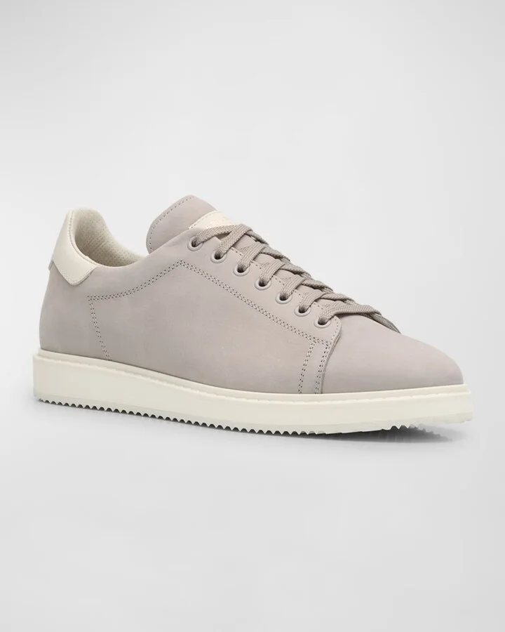 Men's Low-Top Leather Sneakers - Image 4