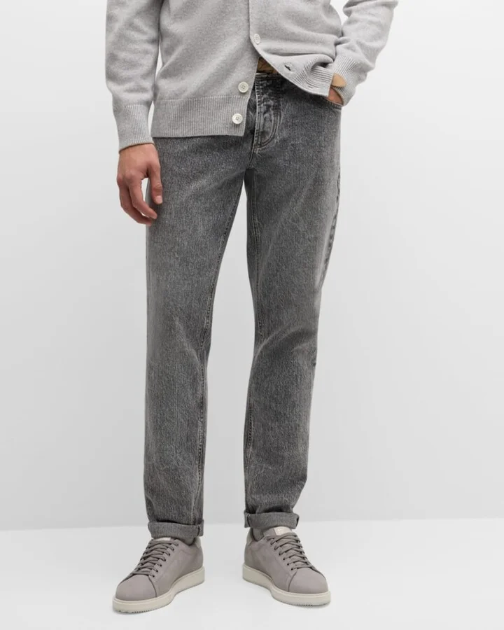 Men's Low-Top Leather Sneakers - Image 5