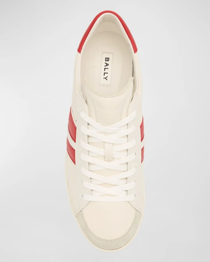 Men's Low-Top Leather Tennis Sneakers - Image 5