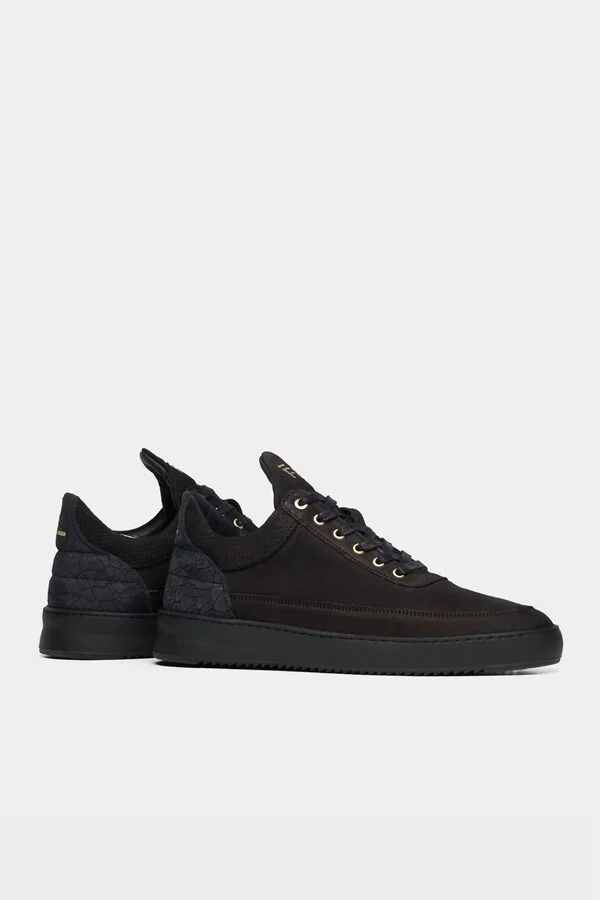 Men's Low Top Ripple Ceres Sneaker In All Black