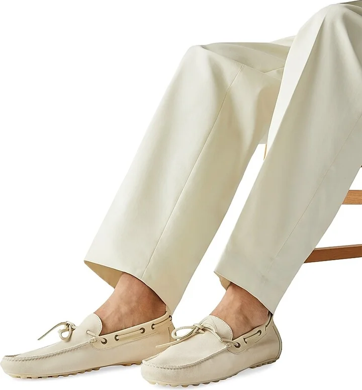 Men's Lp Dots Roadster Walk Suede Loafers - Ecru - Size 6.5 - Image 7