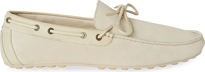 Men's Lp Dots Roadster Walk Suede Loafers - Ecru - Size 6.5