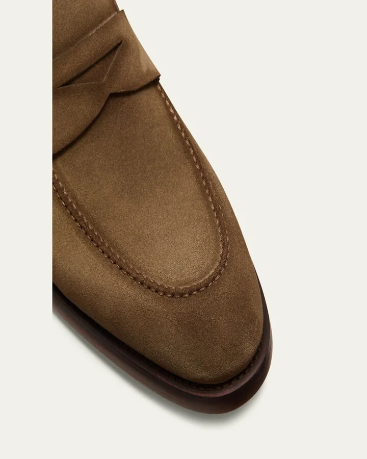 Men's Lucien Suede Penny Loafers - Image 2