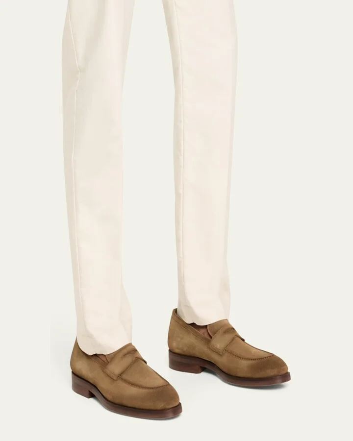 Men's Lucien Suede Penny Loafers - Image 4