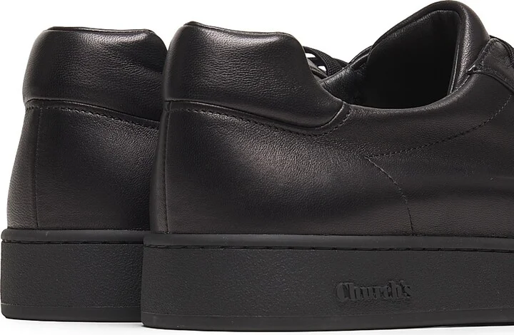 Men's Ludlow Dress Leather Low-Top Sneakers - Black - Size 10 - Image 3