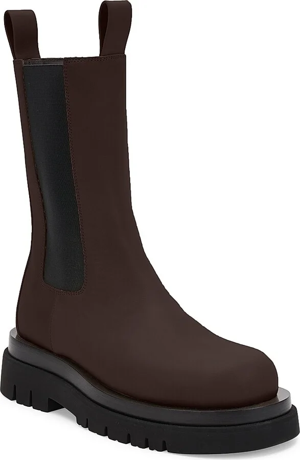 Men's Lug Leather Boots - Black - Size 10 - Image 2