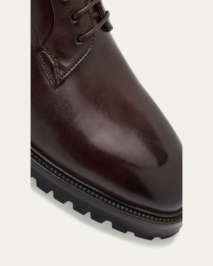 Men's Lug-Sole Calfskin Derby Shoes - Image 3