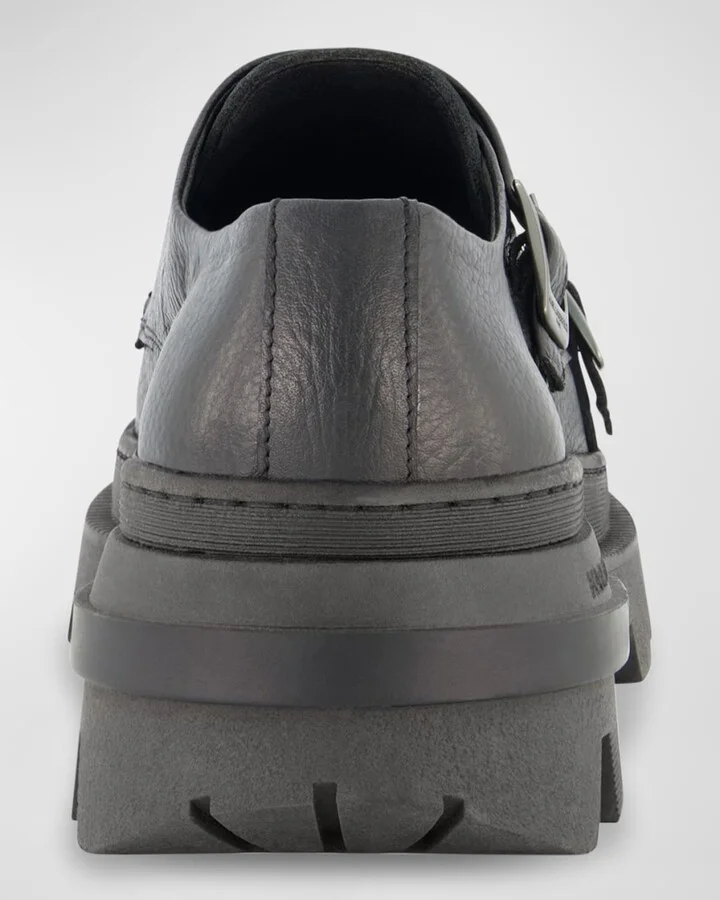 Men's Lug Sole Double Monk Strap Loafers - Image 2